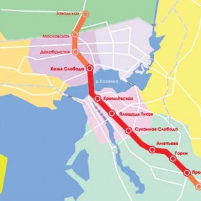 Схема казанского метро